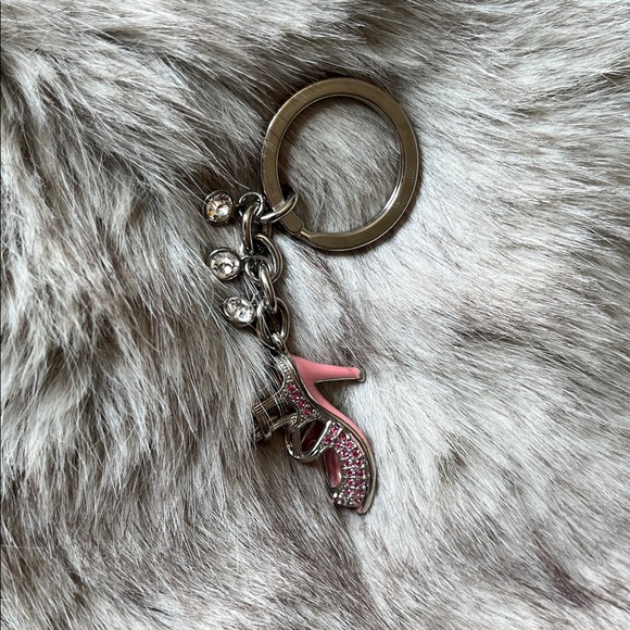 Pink/Silver Rhinestone High Heel Keychain - Picture 2 of 8